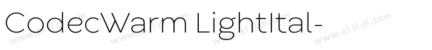 CodecWarm LightItal字体转换